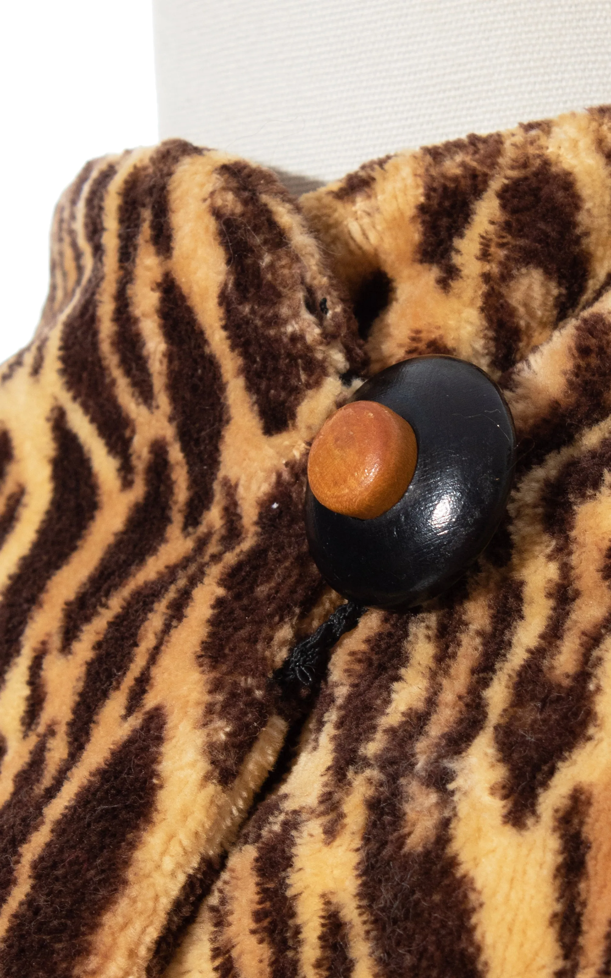 1940s Leopard Print Faux Fur Coat | medium/large