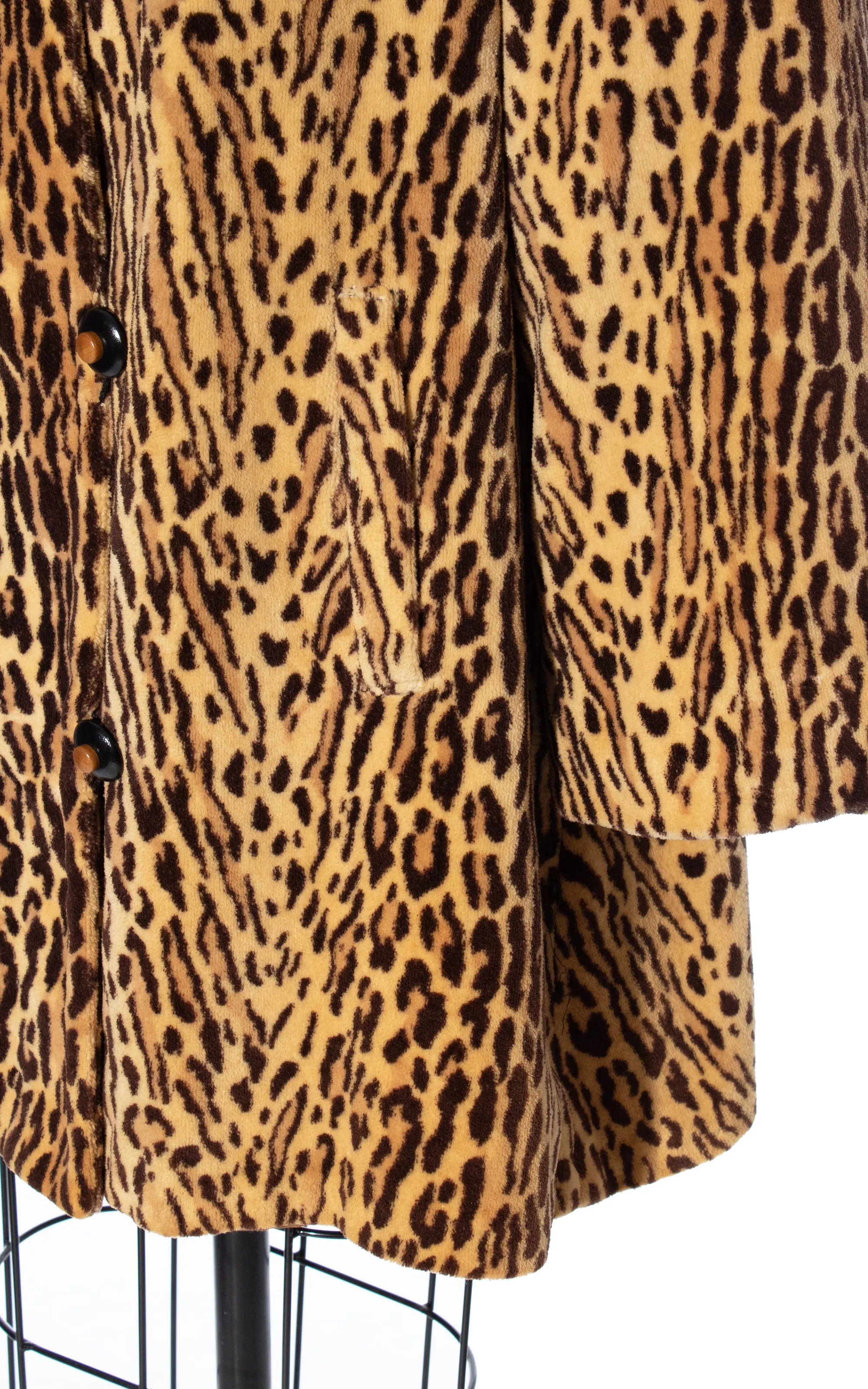 1940s Leopard Print Faux Fur Coat | medium/large