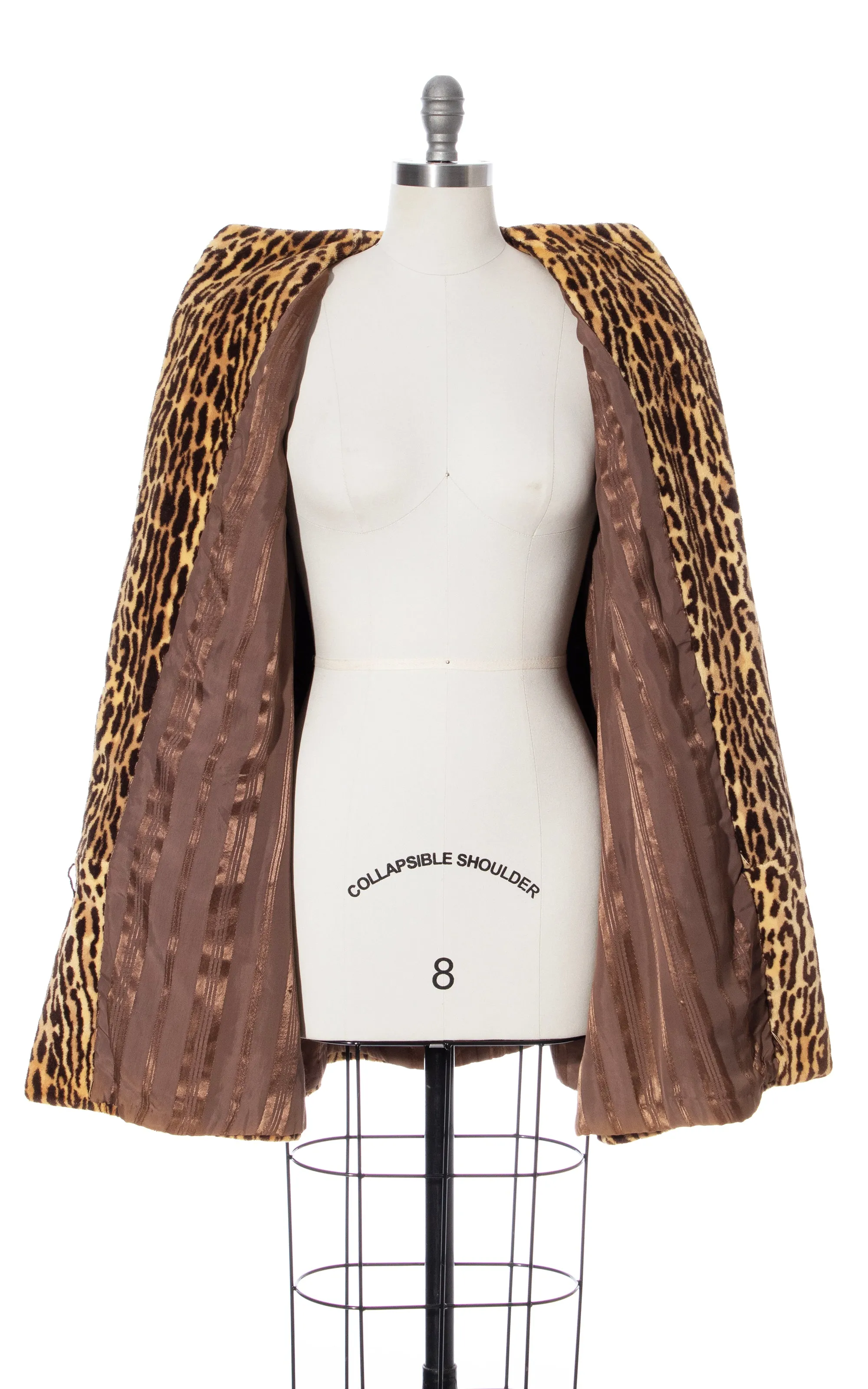 1940s Leopard Print Faux Fur Coat | medium/large