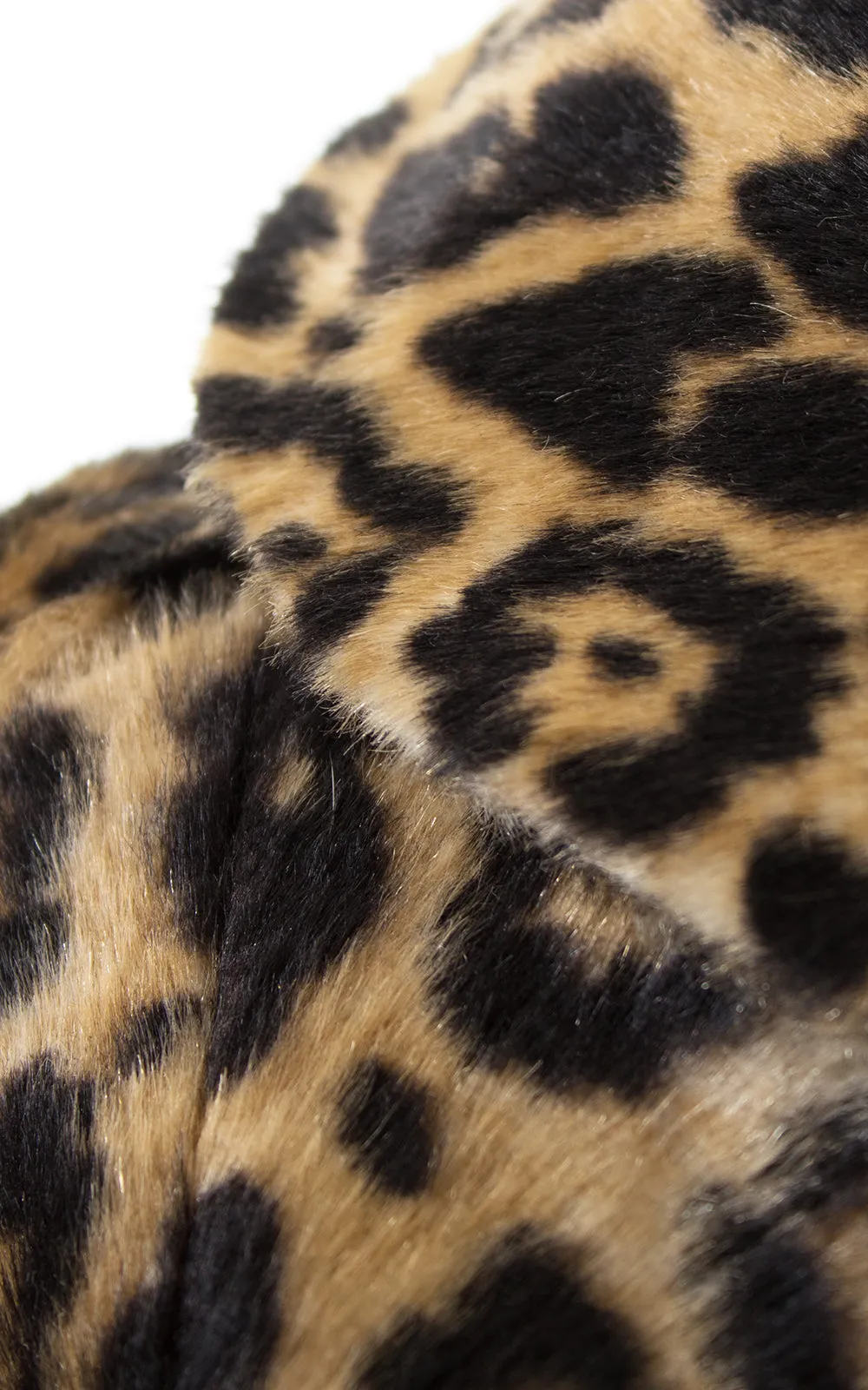 1950s Leopard Print Faux Fur Swing Coat | large