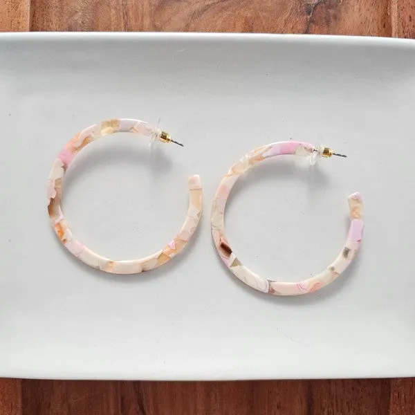 Cameron Hoops - Peachy Pink