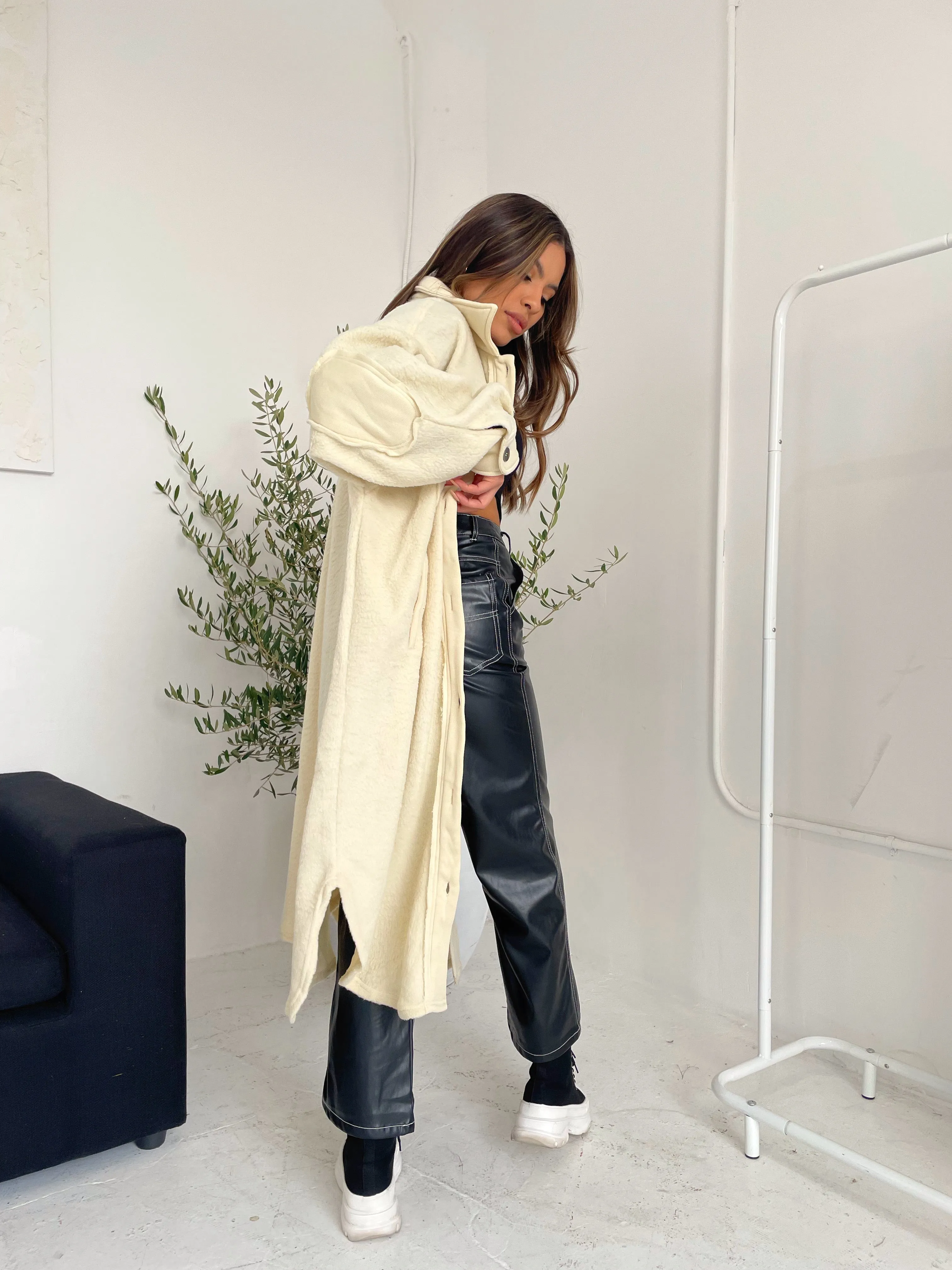 dulce teddy coat (BEIGE)