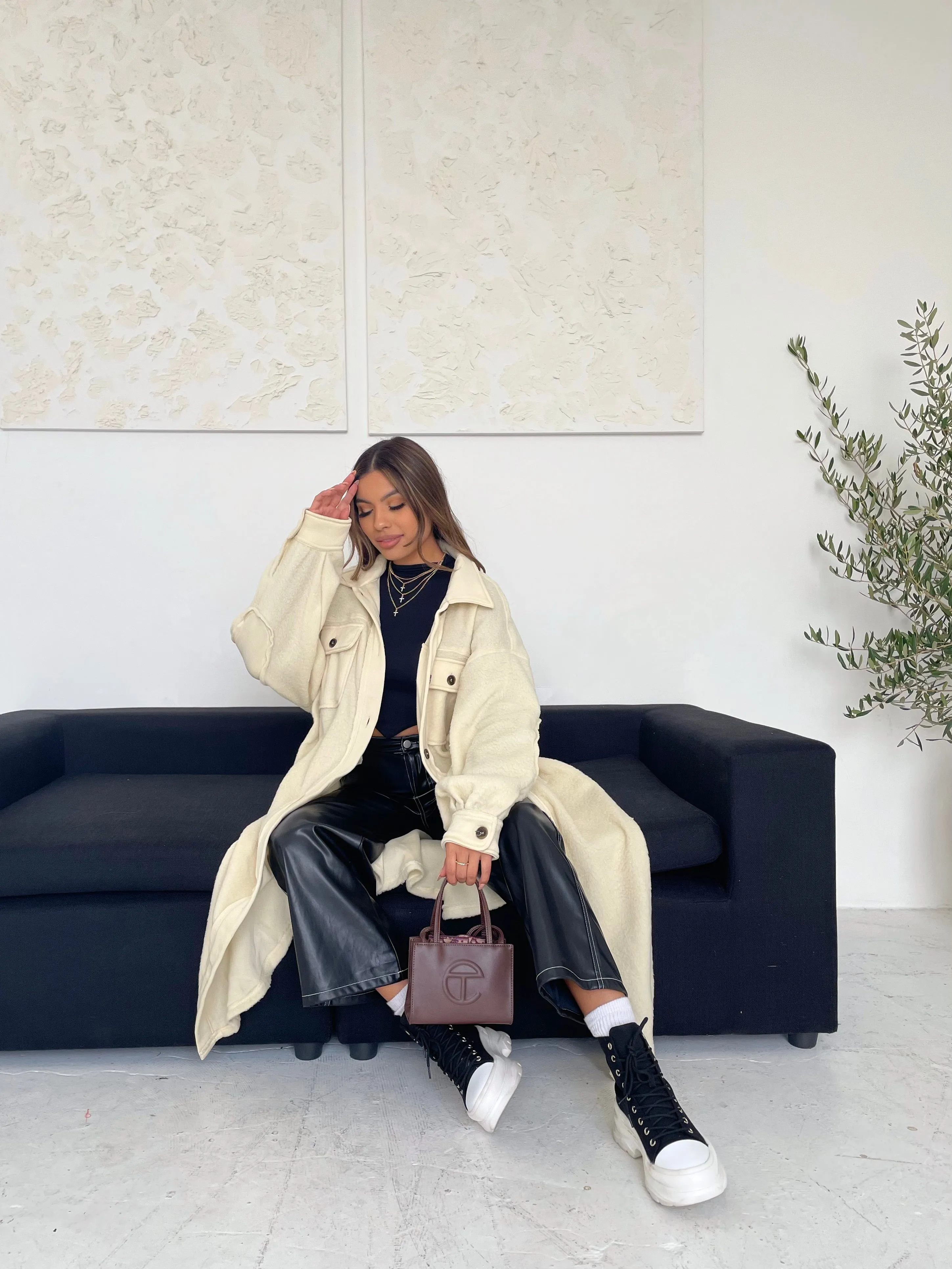 dulce teddy coat (BEIGE)