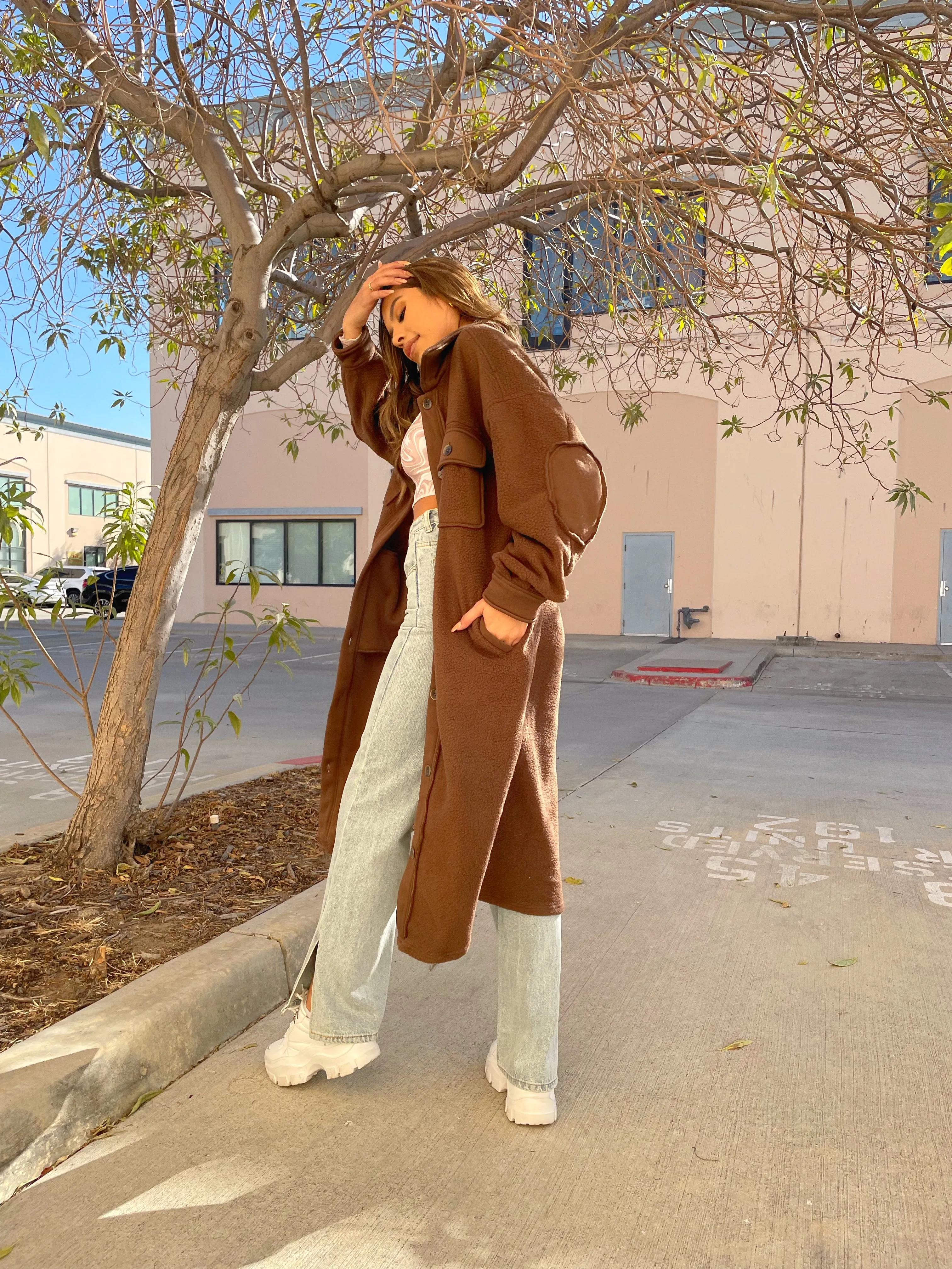 dulce teddy coat (MOCHA)