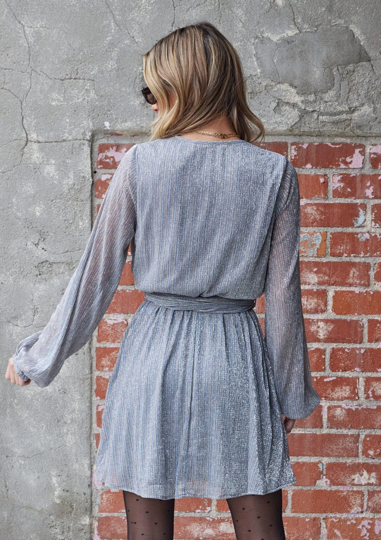 Holiday Metallic Mini Dress