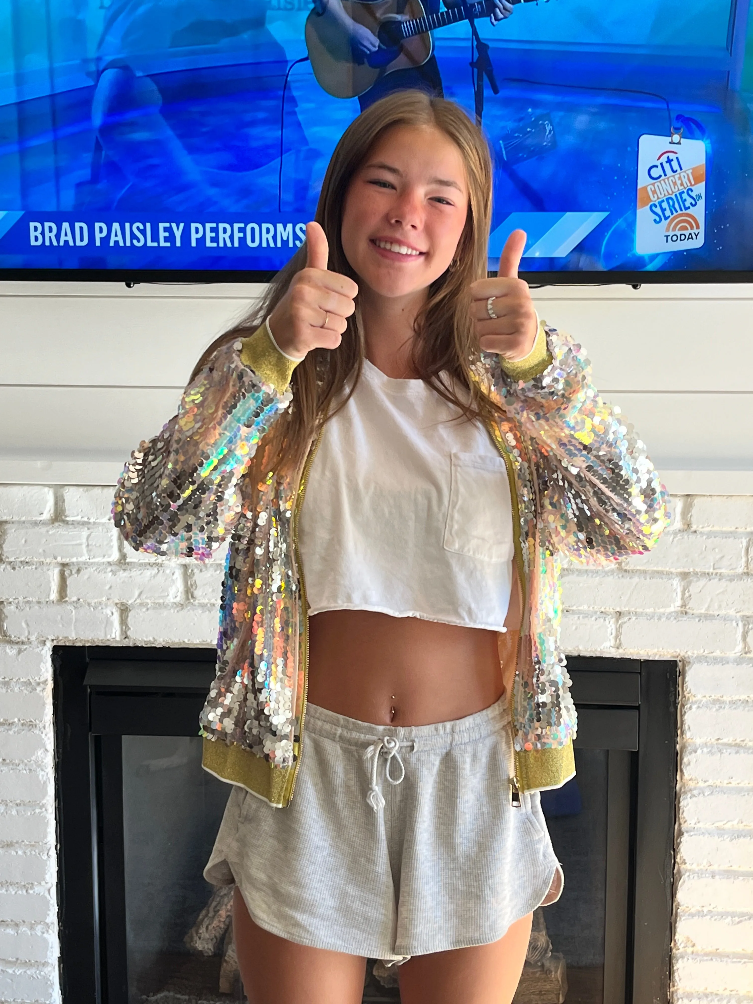 KIDS JUST WANNA HAVE FUN SEQUIN JACKET