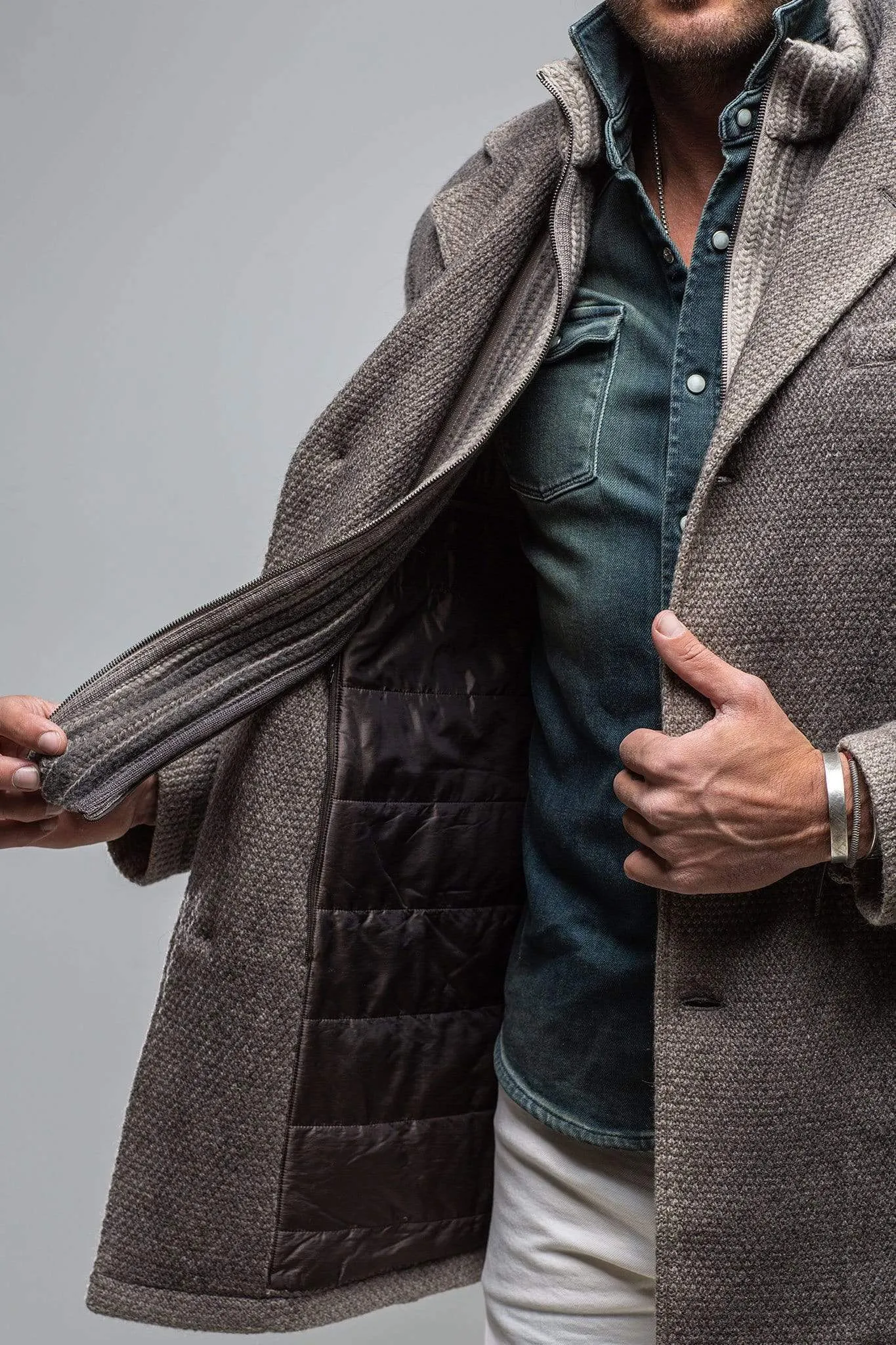 Leon Knit Jacket in Ice