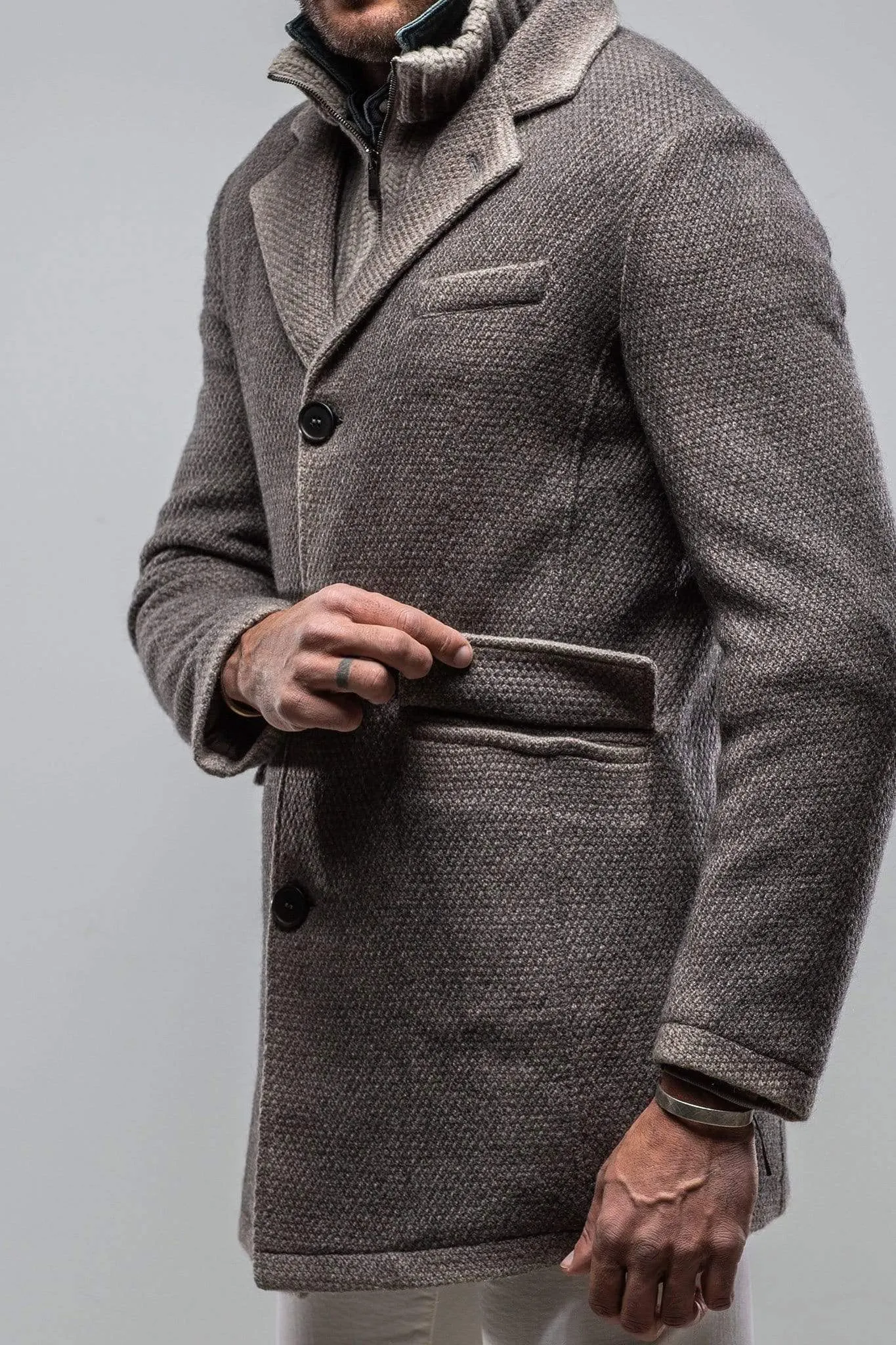 Leon Knit Jacket in Ice