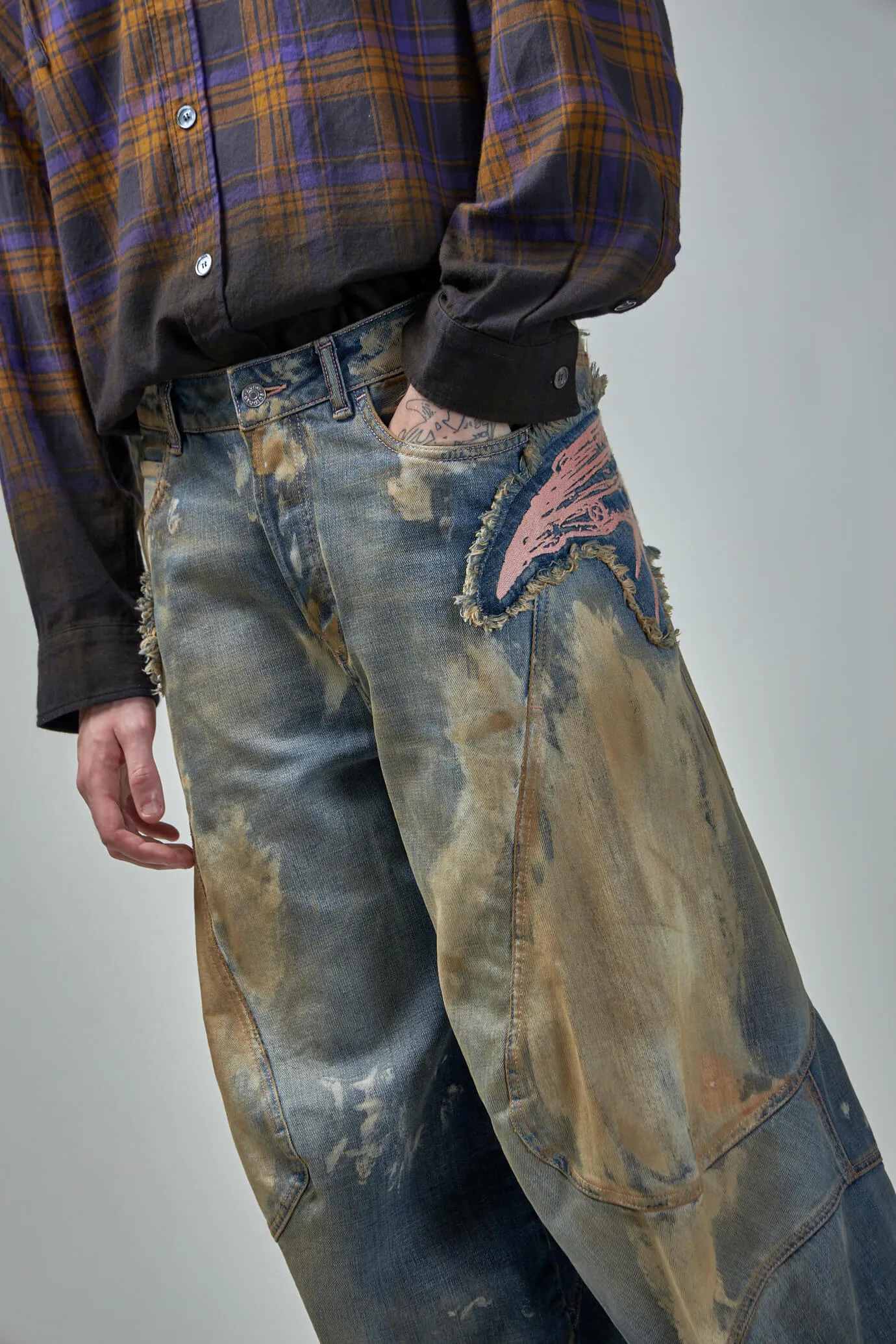Loose Fit Denim Trousers