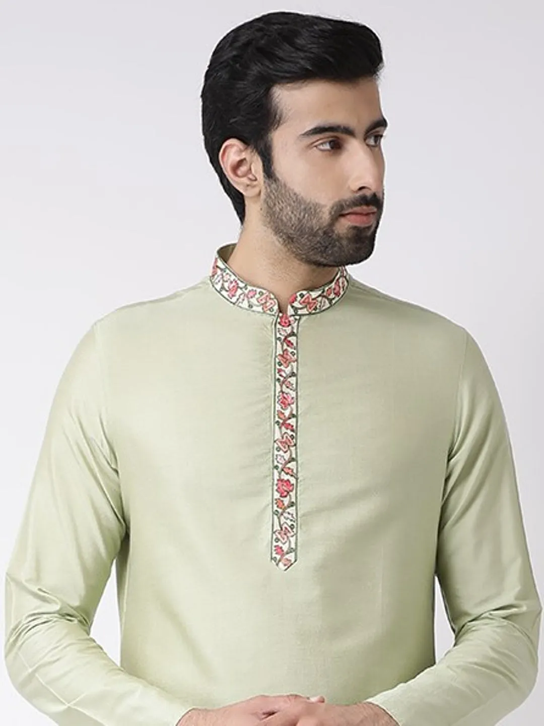 Men's Green Kurta Trousers Set
