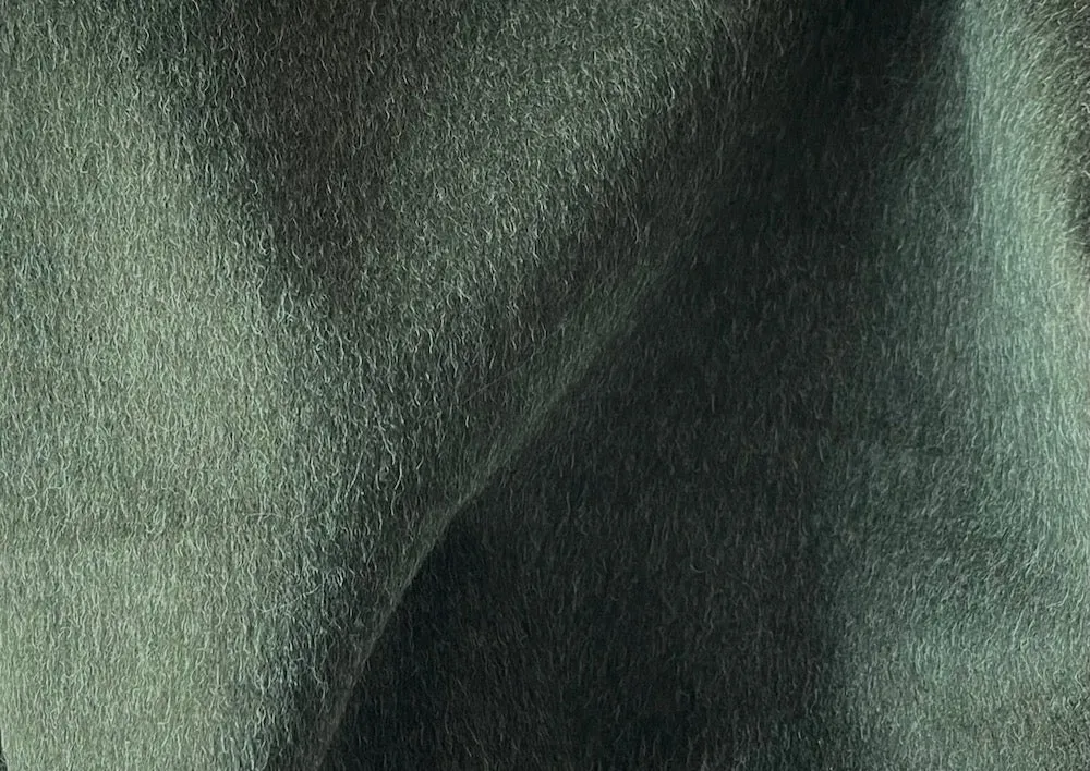 Mid to Heavy-Weight Olive Green Wool Melton Loden Cloth Coating (Made in Austria)