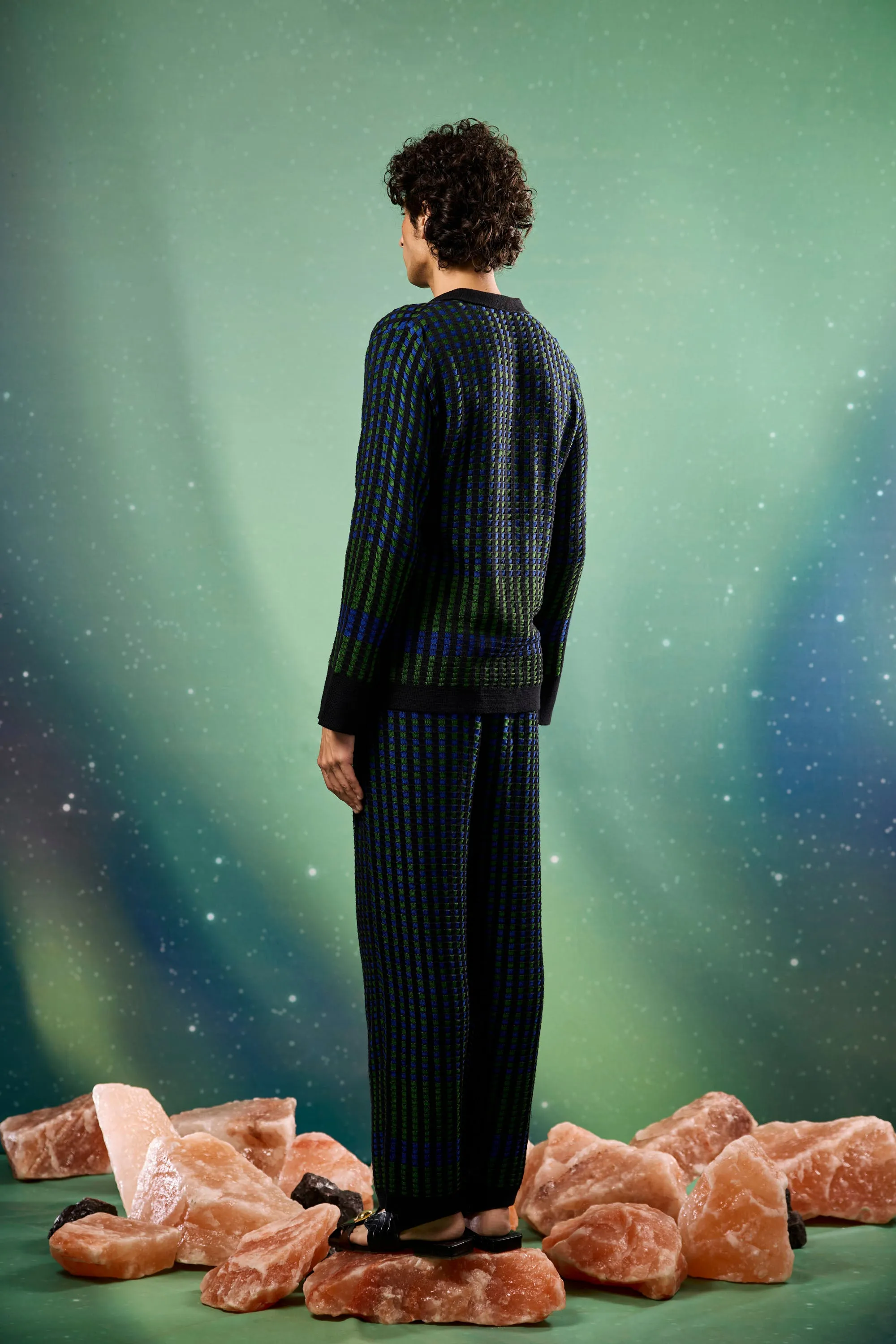 Midnight Mosaic Knitted Shirt
