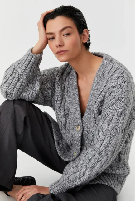Morrison - Eden Knit Cardigan - Grey