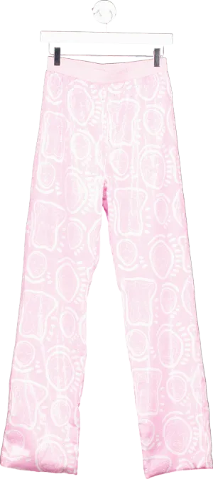 Patrick Church Pink Sequin Patterned Trousers UK M