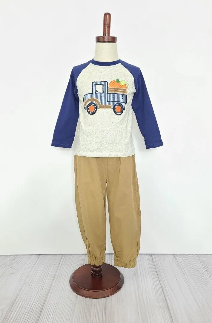 Pumpkin Truck 2-piece pant set