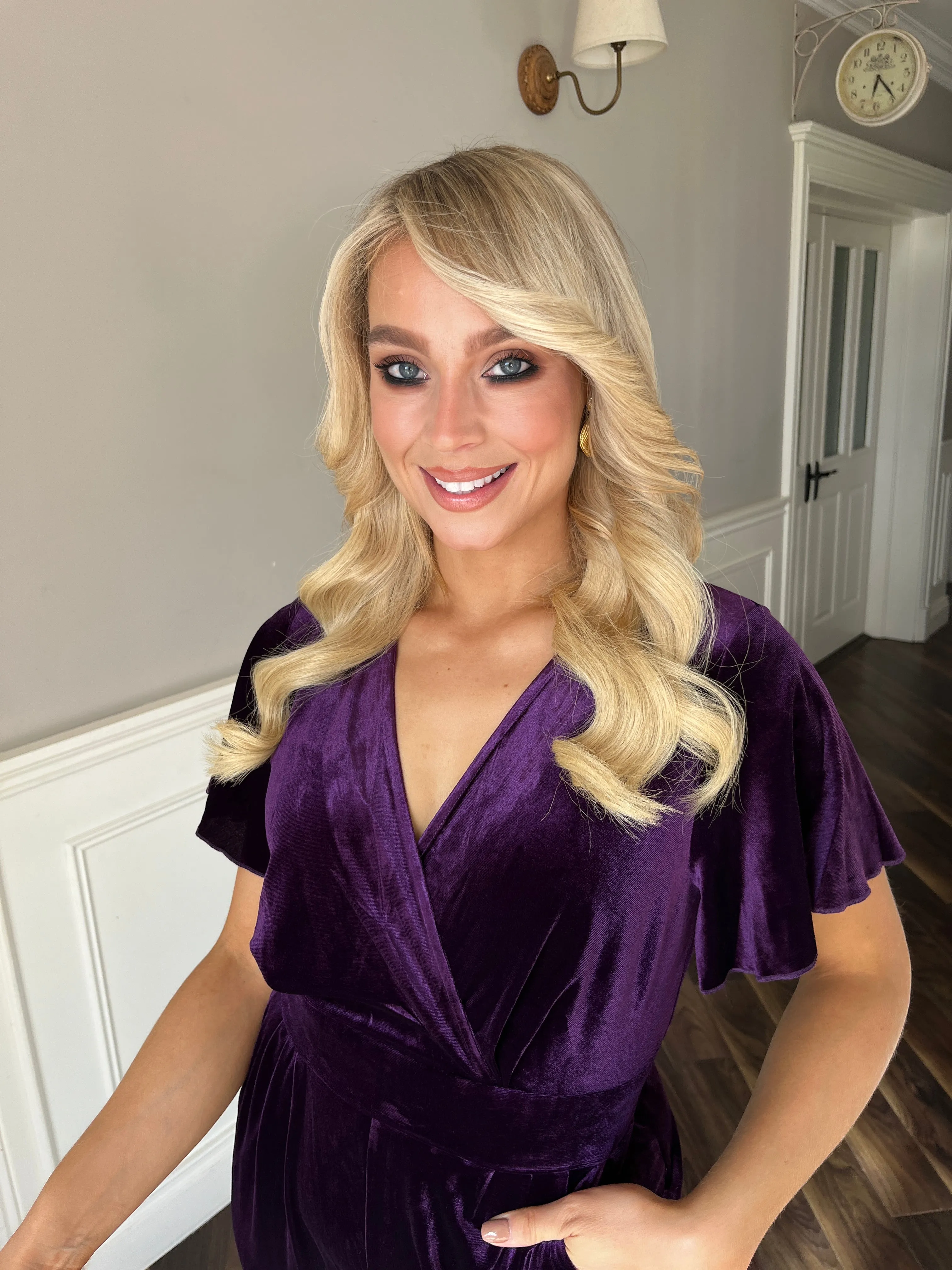 Purple Velvet Jumpsuit