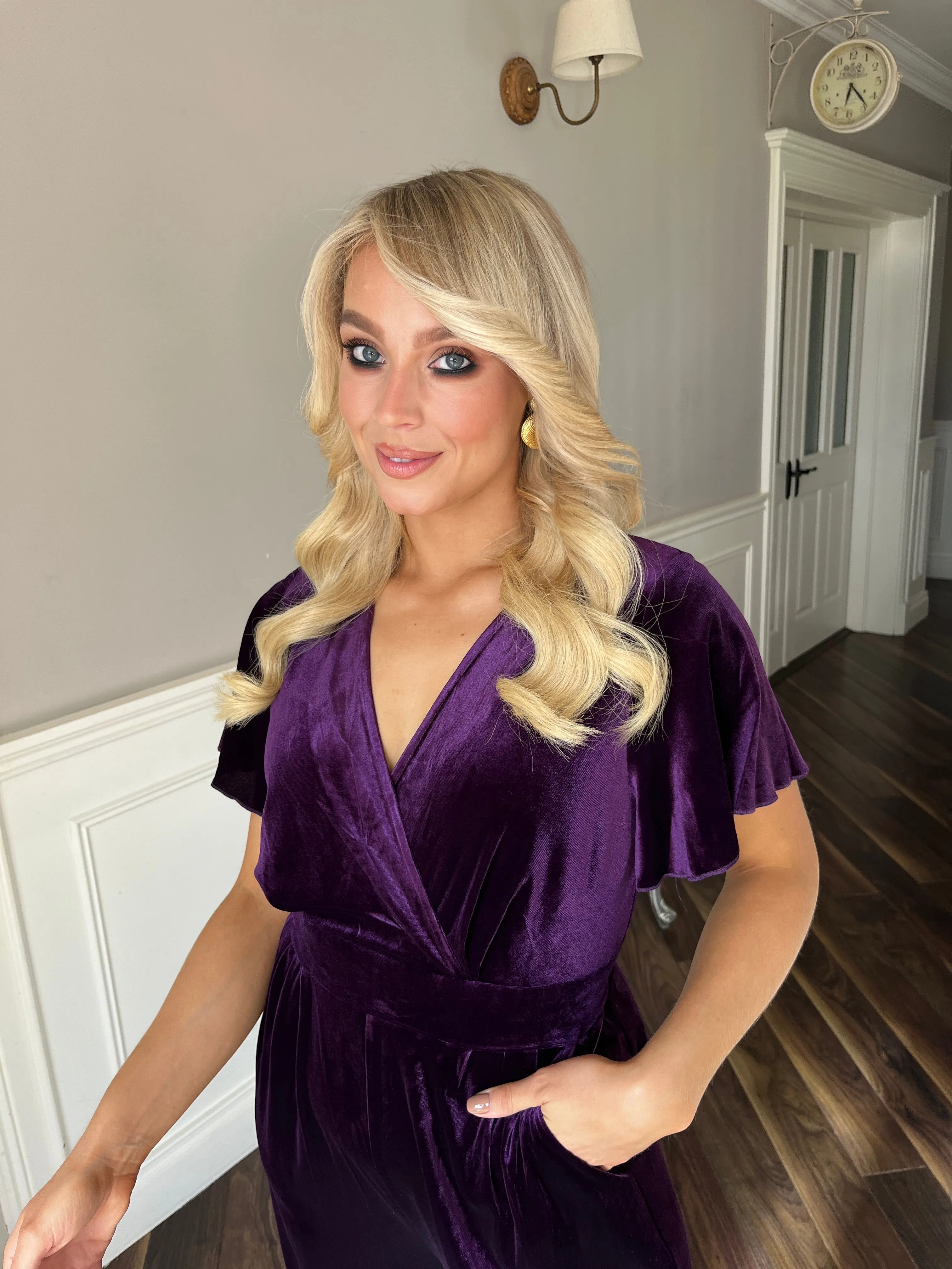 Purple Velvet Jumpsuit