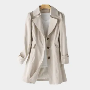 Spring Autumn Womens Trench Coat  Mid-Length, Single-Breasted - Multiple Colours