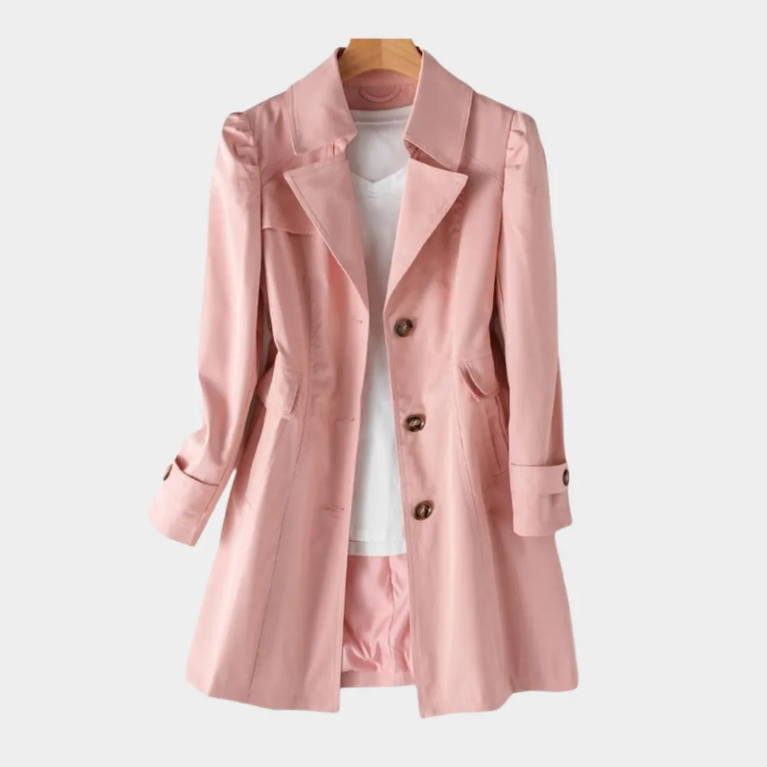 Spring Autumn Womens Trench Coat  Mid-Length, Single-Breasted - Multiple Colours