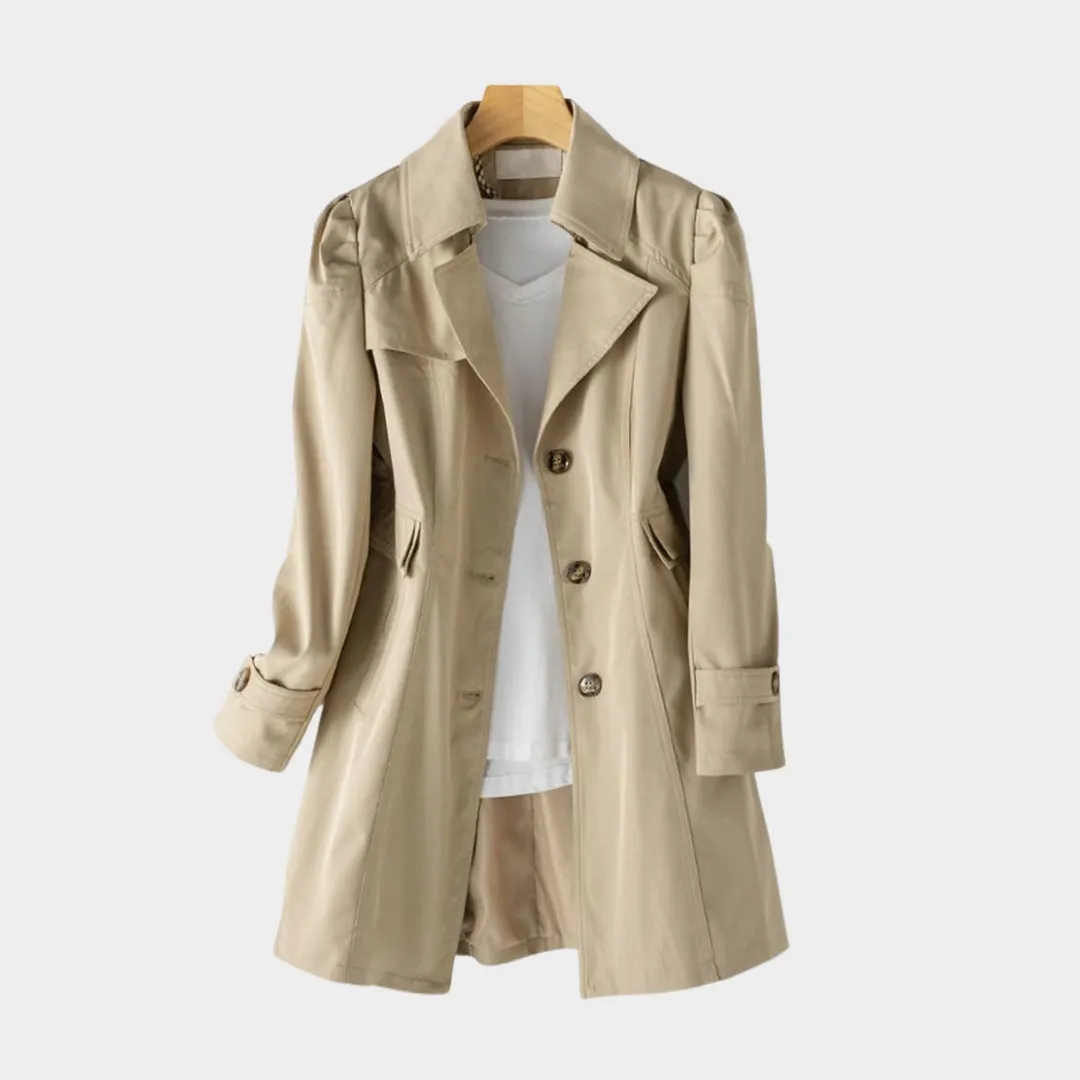 Spring Autumn Womens Trench Coat  Mid-Length, Single-Breasted - Multiple Colours