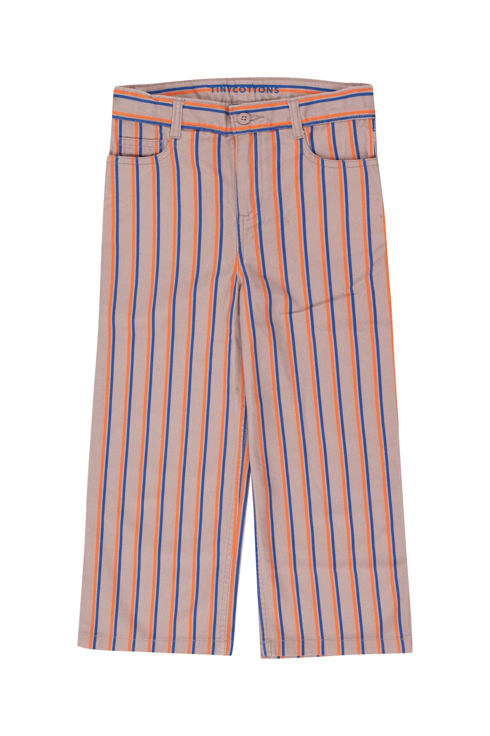 Striped Trousers in Taupe