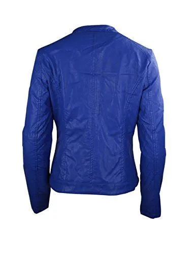 TATTOPANI-womens-faux-leather-plain-zip-up-ladies-jacket-with-stitching-detail