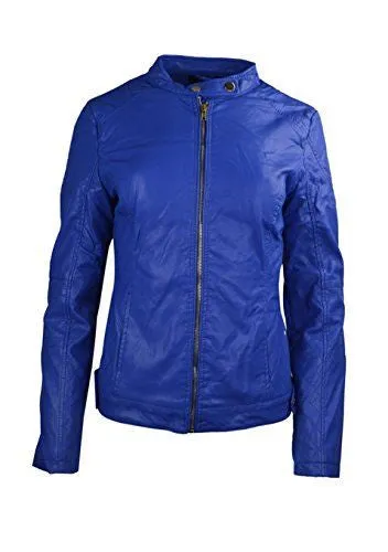 TATTOPANI-womens-faux-leather-plain-zip-up-ladies-jacket-with-stitching-detail