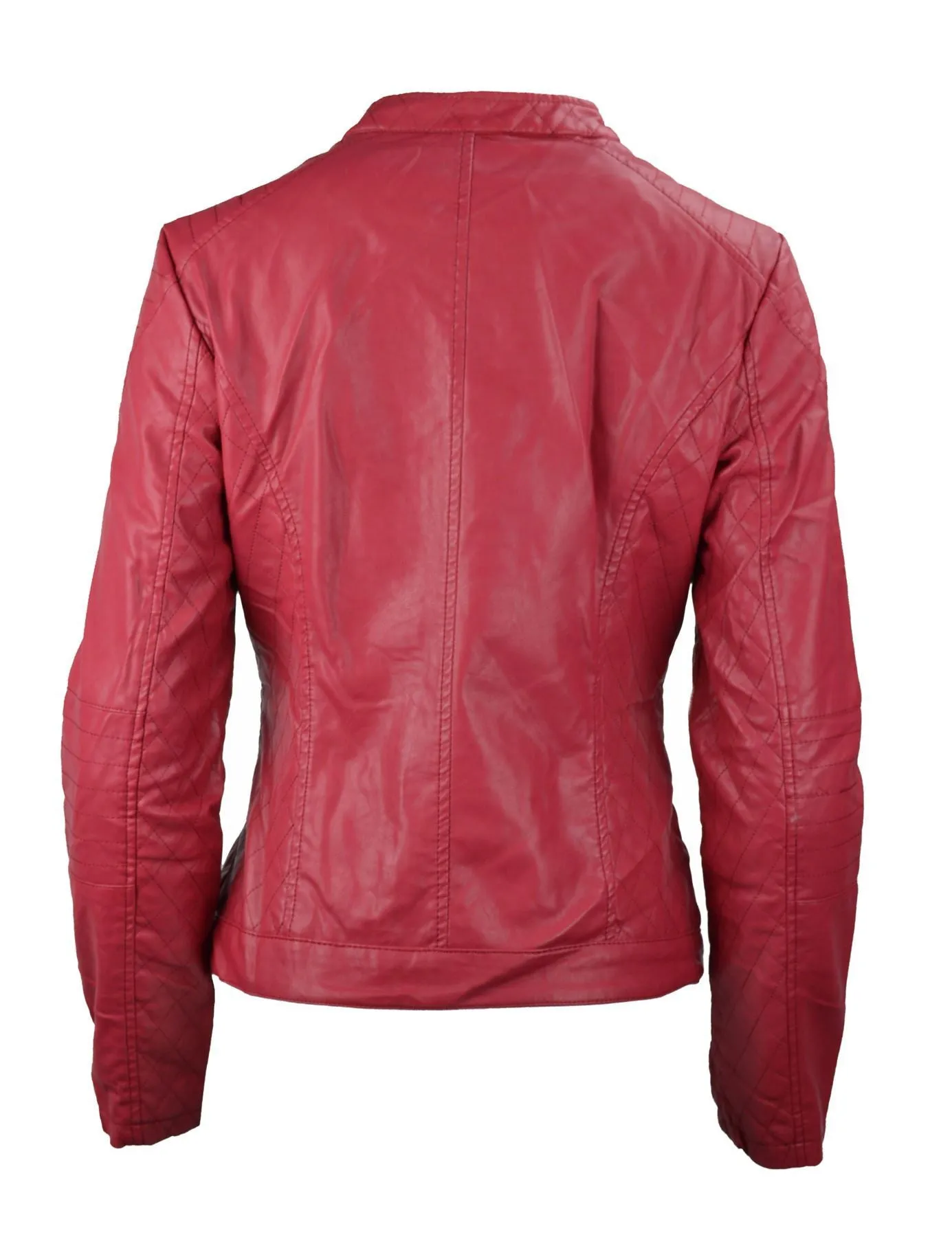 TATTOPANI-womens-faux-leather-plain-zip-up-ladies-jacket-with-stitching-detail