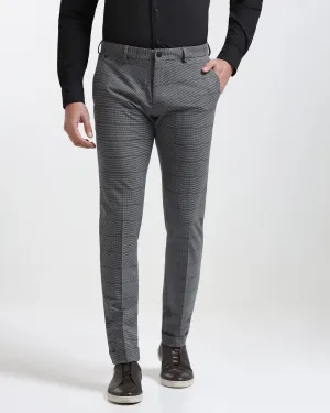 TechPro Super Slim Phoenix Formal Dark Grey Check Trouser - Legend