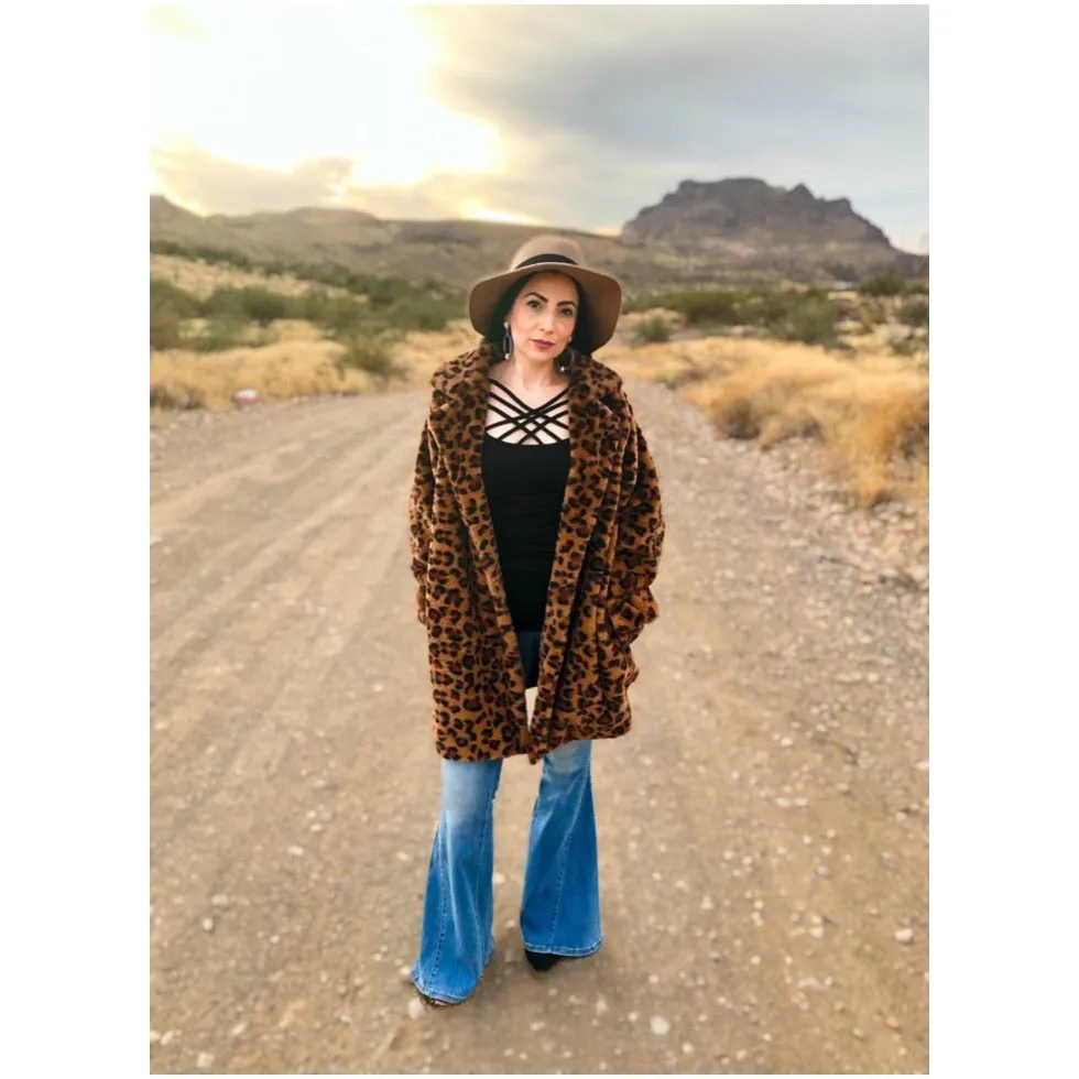 The Beth Leopard Fur Coat