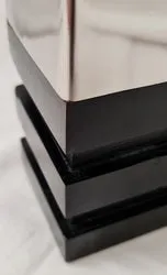 Vase - Mango Wood & Stainless Steel (8 x 8 x 37cm)