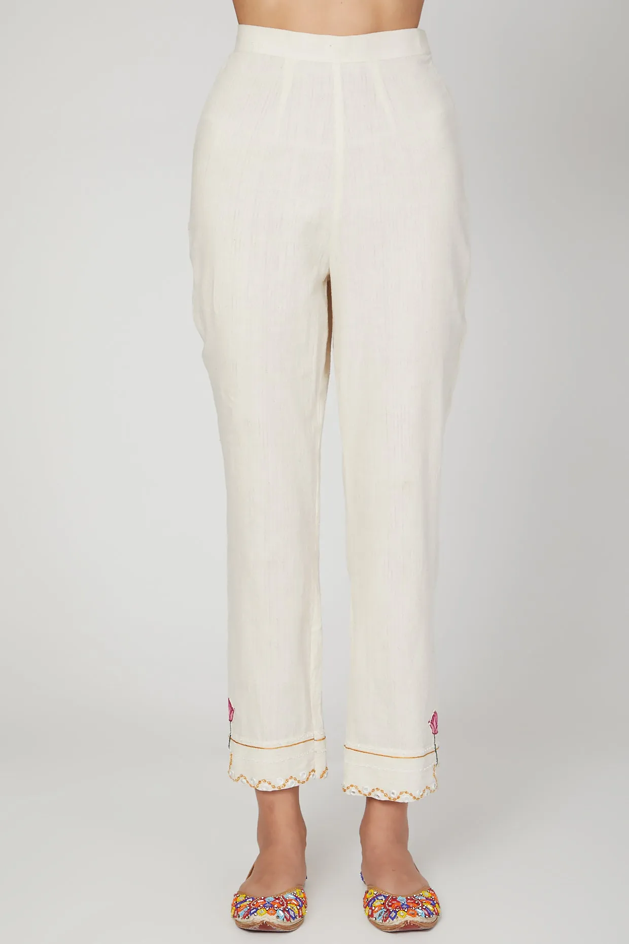 White lotus shirt - trousers set